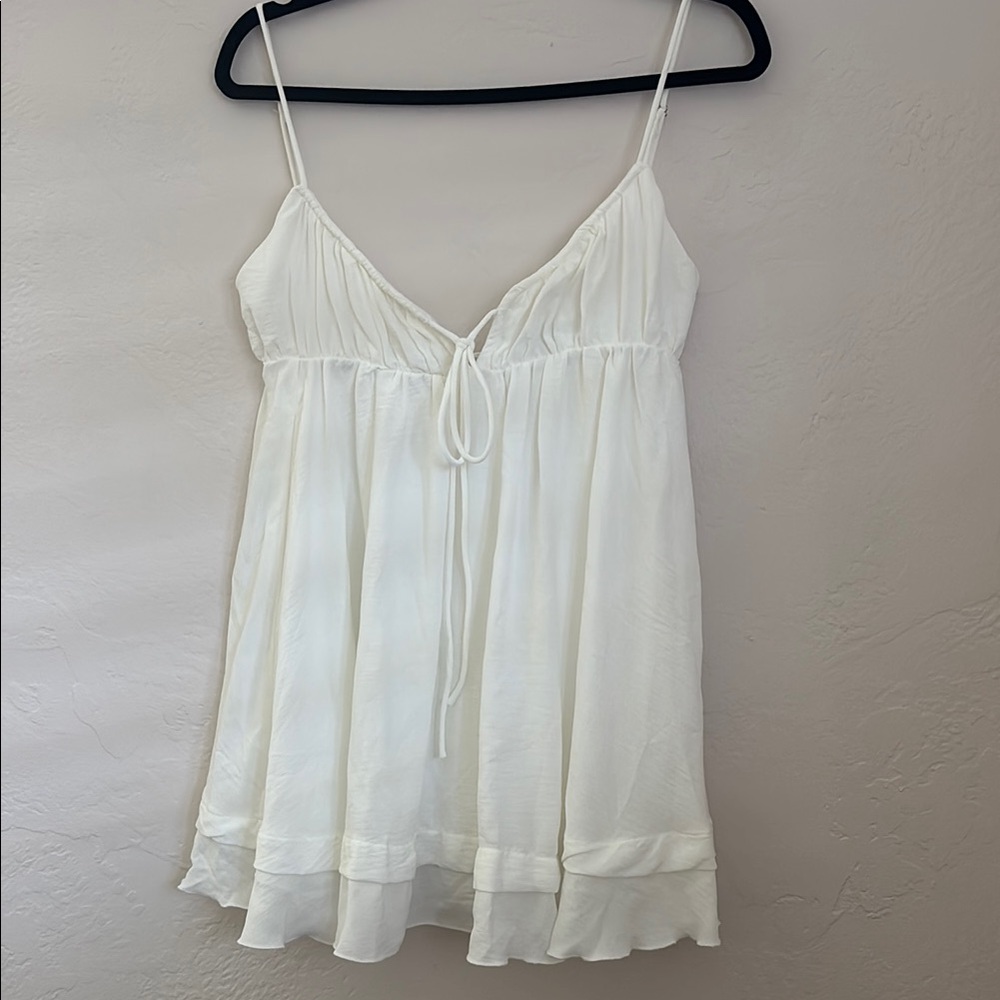 White Spaghetti Strap Dress! lucy in the sky!